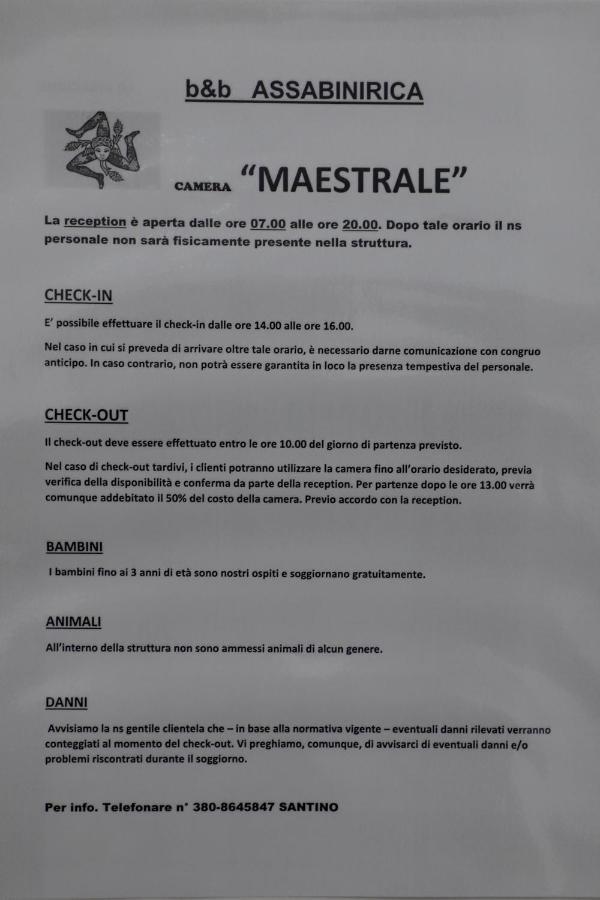 Bed and Breakfast Assabinirica Acquedolci Exterior foto